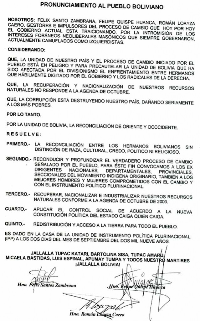 Pronunciamiento MIP 2009
