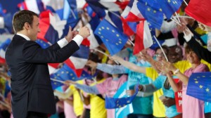 Emmanuel Macron bei Wahlkampfkundgebung